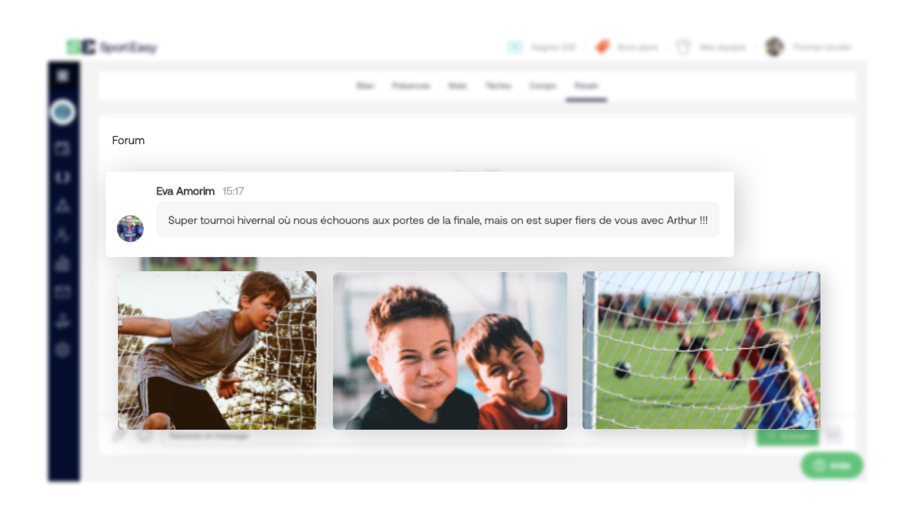 forum de match avec partage de photos parents sporteasy