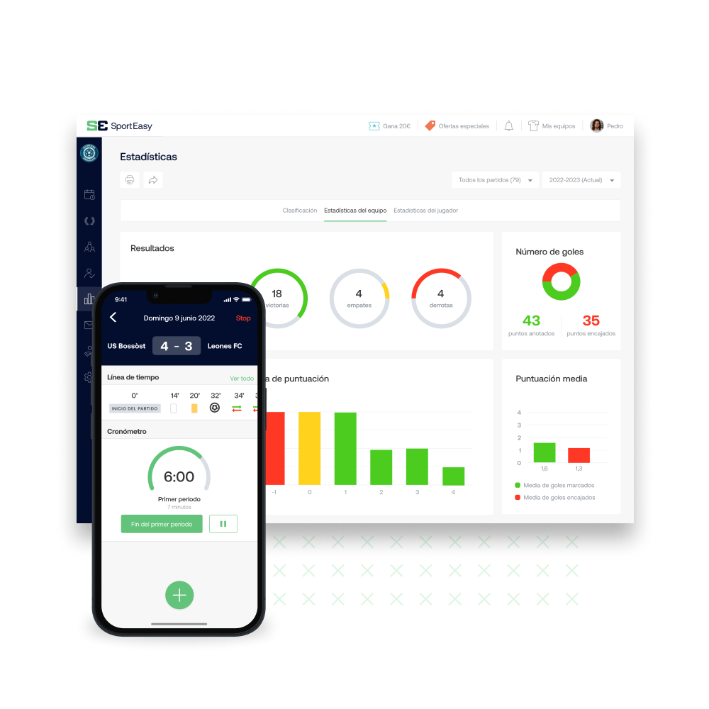 Sigue las estadísticas de tu equipo en SportEasy