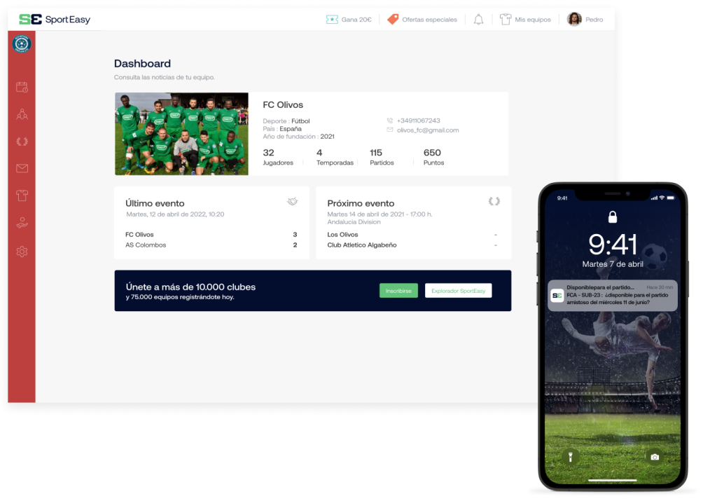SportEasy un sitio web y una app móvil, disponible donde y cuando quieras